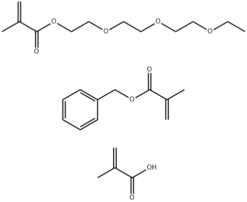 2-Methyl-2-propenoic acid polymer with 2-[2-(2-ethoxyethoxy)ethoxy]ethyl 2-methyl-2-propenoate and phenylmethyl 2-methyl-2-propenoate, block 结构式