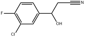 3-Chloro-4-fluoro-β-hydroxybenzenepropanenitrile 结构式