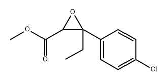 3-(4-氯苯基)-3-乙基环氧乙烷-2-羧酸甲酯 结构式