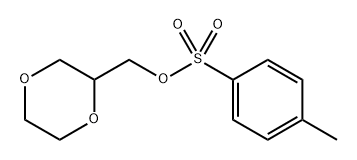 (1,4-二氧己环-2-基)甲基4-甲基苯磺酸酯 结构式