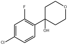 4-(4-chloro-2-fluorophenyl)tetrahydro-2H-pyran-4-ol 结构式