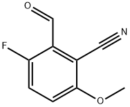 3-Fluoro-2-formyl-6-methoxybenzonitrile 结构式