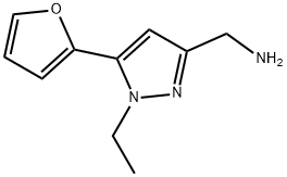 (5-(furan-2-yl)-1-ethyl-1H-pyrazol-3-yl)methanamine 结构式