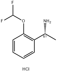 (R)-1-(2-(difluoromethoxy)phenyl)ethan-1-amine hydrochloride 结构式