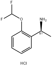 (S)-1-(2-(difluoromethoxy)phenyl)ethan-1-amine hydrochloride 结构式