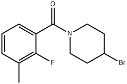 (4-Bromopiperidin-1-yl)(2-fluoro-3-methylphenyl)methanone 结构式
