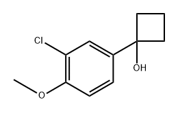 1-(3-氯-4-甲氧基苯基)环丁醇 结构式