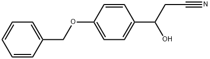 β-Hydroxy-4-(phenylmethoxy)benzenepropanenitrile 结构式