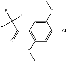 1-(4-Chloro-2,5-dimethoxyphenyl)-2,2,2-trifluoroethanone 结构式