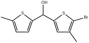 5-Bromo-4-methyl-α-(5-methyl-2-thienyl)-2-thiophenemethanol 结构式