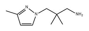 2,2-dimethyl-3-(3-methyl-1H-pyrazol-1-yl)propan-1-amine 结构式