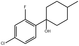 1-(4-chloro-2-fluorophenyl)-4-methylcyclohexanol 结构式