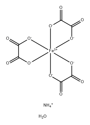 三草酸合铁酸三铵盐三水合物 结构式