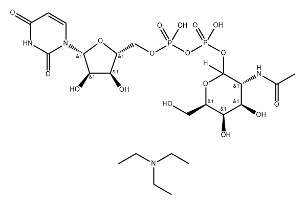 URIDINE 5'-DIPHOSPHO-N-ACETYL-D-*GALACTOSAMINE- 结构式