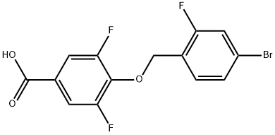 4-[(4-Bromo-2-fluorophenyl)methoxy]-3,5-difluorobenzoic acid 结构式