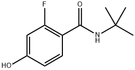 N-(tert-butyl)-2-fluoro-4-hydroxybenzamide 结构式