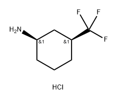 (1R,3S)-3-trifluoromethylcyclohexylamine hydrochloride 结构式