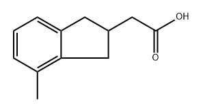 2-(4-methyl-2,3-dihydro-1H-inden-2-yl)acetic acid 结构式