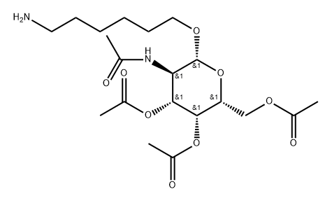 β-D-Galactopyranoside, 6-aminohexyl 2-(acetylamino)-2-deoxy-, 3,4,6-triacetate 结构式