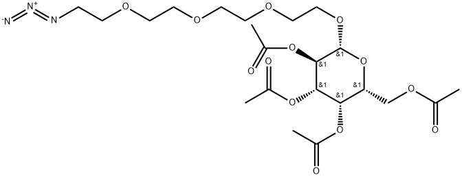 Azido-PEG4-tetra-Ac-beta-D-glucose 结构式