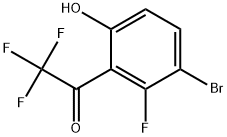 1-(3-BROMO-2-FLUORO-6-HYDROXYPHENYL)-2,2,2-TRIFLUOROETHAN 结构式