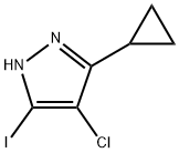 4-氯-3-环丙基-5-碘-1H-吡唑 结构式