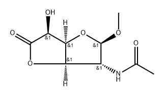 .beta.-D-Glucofuranosiduronic acid, methyl 2-(acetylamino)-2-deoxy-, .gamma.-lactone 结构式