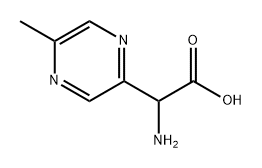 2-amino-2-(5-methylpyrazin-2-yl)acetic acid 结构式