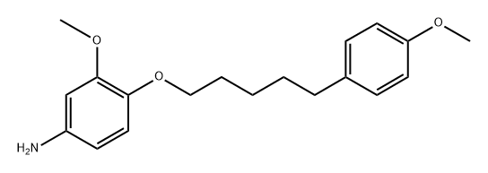 m-Anisidine, 4-((5-(p-methoxyphenyl)pentyl)oxy)- 结构式