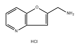 呋喃并[3,2-B]吡啶-2-基甲胺二盐酸盐 结构式