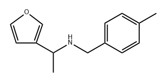 3-Furanmethanamine, α-methyl-N-[(4-methylphenyl)methyl]- 结构式