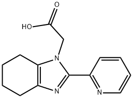 4,5,6,7-Tetrahydro-2-(2-pyridinyl)-1H-benzimidazole-1-acetic acid 结构式