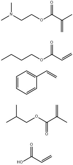 2-(Dimethylamino)ethyl 2-methyl-2-propenoate polymer with butyl 2-propenoate, ethenylbenzene, 2-methylpropyl 2-methyl-2-propenoate and 2-propenoic acid 结构式