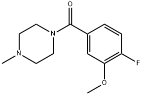 (4-fluoro-3-methoxyphenyl)(4-methylpiperazin-1-yl)methanone 结构式