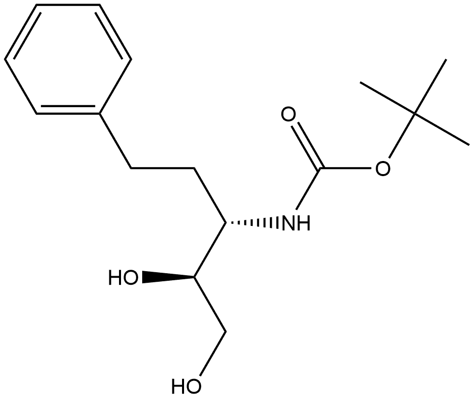 D-erythro-Pentitol, 1,2,3-trideoxy-3-[[(1,1-dimethylethoxy)carbonyl]amino]-1-phenyl- 结构式