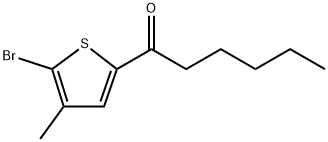 1-(5-Bromo-4-methyl-2-thienyl)-1-hexanone 结构式