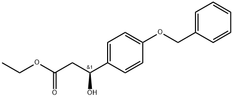 (S)-3-(4-(苄氧基)苯基)-3-羟基丙酸乙酯 结构式