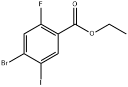 ethyl 4-bromo-2-fluoro-5-iodobenzoate 结构式
