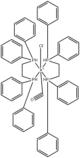 二[1,2-二(二苯基膦基)乙烷]羰基氯铱(I) 结构式