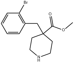 methyl4-(2-bromobenzyl)piperidine-4-carboxylate 结构式