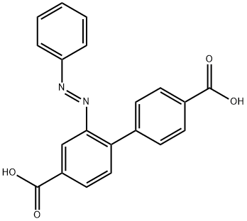 2-(苯基偶氮基)-[1,1'-联苯]-4,4'-二羧酸 结构式