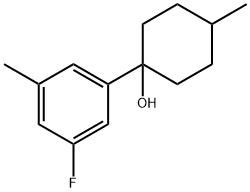 1-(3-fluoro-5-methylphenyl)-4-methylcyclohexanol 结构式