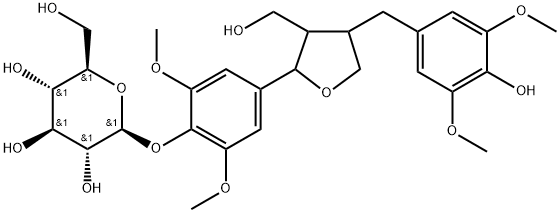 5,5'-二甲氧基落叶松脂素 4-O-葡萄糖甙 结构式