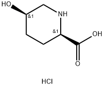 (2R,5R)-5-羟基哌啶-2-羧酸盐酸盐 结构式