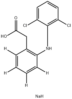 DICLOFENAC-D4 SODIUM SALT (PHENYL-D4-ACETIC) 结构式