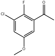 1-(3-Chloro-2-fluoro-5-methoxyphenyl)ethanone 结构式