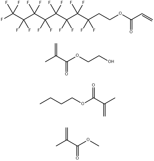 2-Methyl-2-propenoic acid butyl ester polymer with 3,3,4,4,5,5,6,6,7,7,8,8,9,9,10,10,10- heptadecafluorodecyl 2-propenoate, 2-hydroxyethyl 2-methyl-2-propenoate  and methyl 2-methyl-2-propenoate, block 结构式