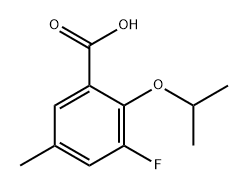 3-氟-2-异丙氧基-5-甲基苯甲酸 结构式