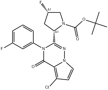 tert-butyl (2S,4S)-2-[5-chloro-3-(3-fluorophenyl)-4-oxo-3H,4H-pyrrolo[2,1-f][1,2,4]triazin-2-yl]-4-fluoropyrrolidine-1-carboxylate