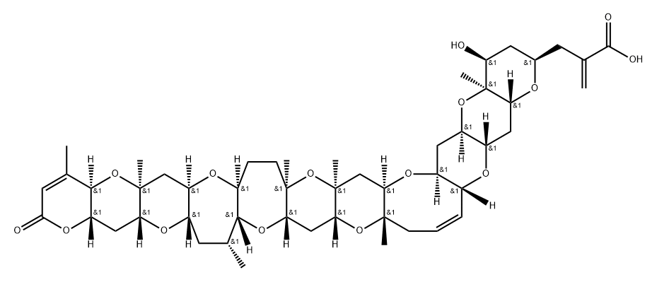 Brevetoxin B, 41-carboxy-41-deformyl- 结构式